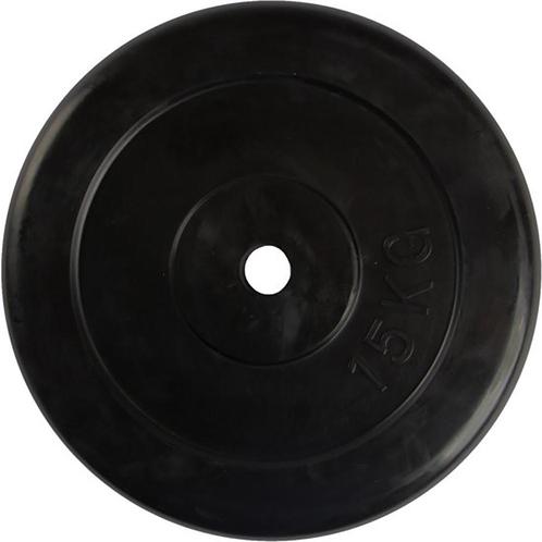 VirtuFit Rubberen Halterschijf - 15 kg - 30 mm, Sport en Fitness, Fitnessmaterialen, Halterschijven, Nieuw, Armen, Benen, Borst