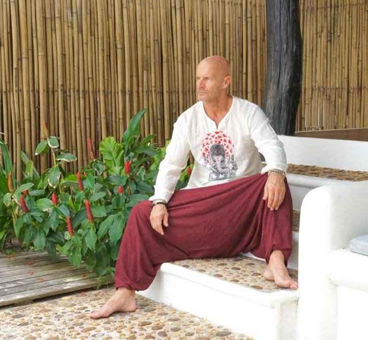 Harembroek stonewash darkred Yapa Yao, Kleding | Dames, Broeken en Pantalons, Verzenden