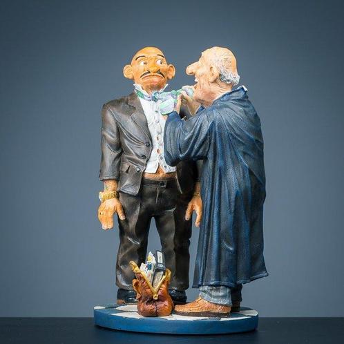 Figuur - Advocaat en client - Polystone, Antiek en Kunst, Kunst | Designobjecten