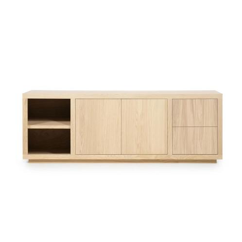 *WOONWINKEL* Eleonora Helsinki Modern Dressoir Naturel Eiken, Huis en Inrichting, Kasten | Dressoirs, Nieuw, Verzenden