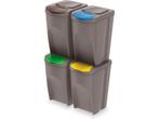 Prosperplast Sortibox scheidingsbakken set 4x35L - Grijs, Verzenden, Zo goed als nieuw