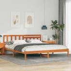 vidaXL Bedframe Wasbruin 200 x 200 cm Massief grenenhout, Huis en Inrichting, Slaapkamer | Bedden, Verzenden, Nieuw, Bruin, Hout