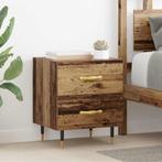 vidaXL Nachtkastje 2 pcs Oud hout 40 x 35 x 47,5 cm Bewerkt, Huis en Inrichting, Slaapkamer | Nachtkastjes, Minder dan 45 cm, Verzenden