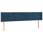 2x Donkerblauwe Fluweel Hoofdborden - Tweedekansje voor Jou!, Ophalen of Verzenden, Nieuw, Tweepersoons, 180 cm