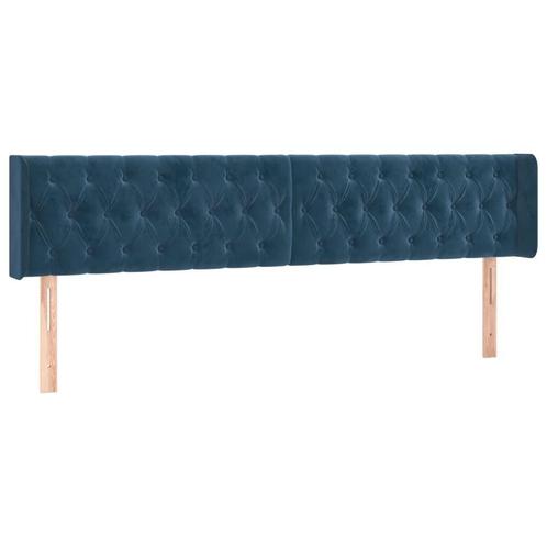 2x Donkerblauwe Fluweel Hoofdborden - Tweedekansje voor Jou!, Huis en Inrichting, Slaapkamer | Matrassen en Bedbodems, 180 cm