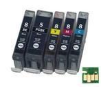 Set Canon PGI-5 & CLI-8 serie MET CHIP compatible € 6,75, Verzenden, Nieuw, Canon