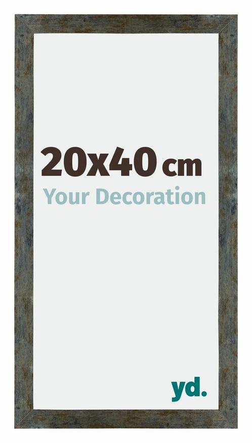 Fotolijst 20x40cm Blauw Goud Gemeleerd MDF Mura, Huis en Inrichting, Woonaccessoires | Lijsten, Nieuw, Verzenden