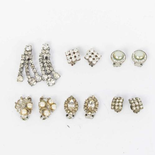 6 Paar Vintage Clip Oorbellen, Sieraden, Tassen en Uiterlijk, Oorbellen, Ophalen