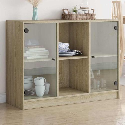 vidaXL Dressoir 102x37x75,5 cm bewerkt hout sonoma, Huis en Inrichting, Kasten | Dressoirs, Minder dan 25 cm, Nieuw, Minder dan 50 cm
