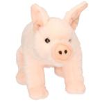 Pluche roze varken knuffel 22 cm - Knuffel varken, Nieuw, Ophalen of Verzenden