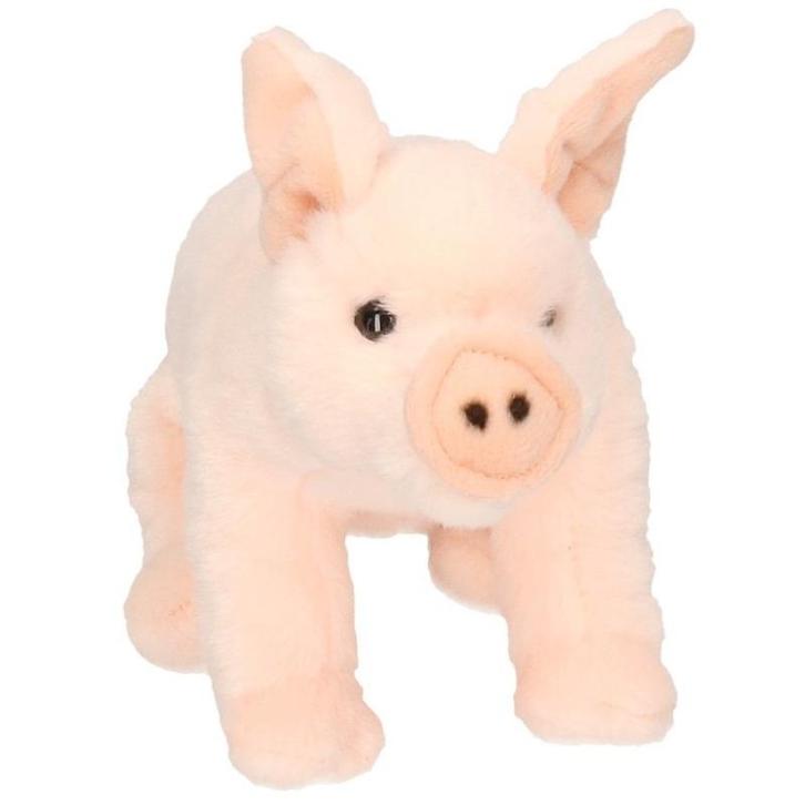 Pluche roze varken knuffel 22 cm - Knuffel varken, Kinderen en Baby's, Speelgoed | Knuffels en Pluche, Ophalen of Verzenden