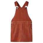 vidaXL Kindertuinjurk 116 ribfluweel cognackleurig, Verzenden, Nieuw