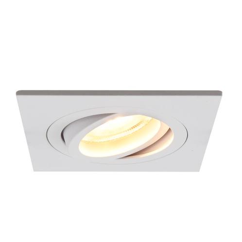 Kantelbare vierkante inbouwspot Scott, wit, Huis en Inrichting, Lampen | Spots, Nieuw, Ophalen of Verzenden