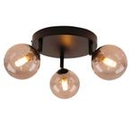 Moderne badkamer plafondlamp amber, Amer, IP44, Huis en Inrichting, Lampen | Plafondlampen, Ophalen of Verzenden, Nieuw, Glas