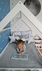 Houten kinderbed - wit - 160x80 cm - met barrière, Kinderen en Baby's, Kinderkamer | Bedden, Ophalen of Verzenden, Nieuw