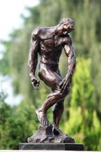 Beeld, adam de schepper - 56 cm - Brons