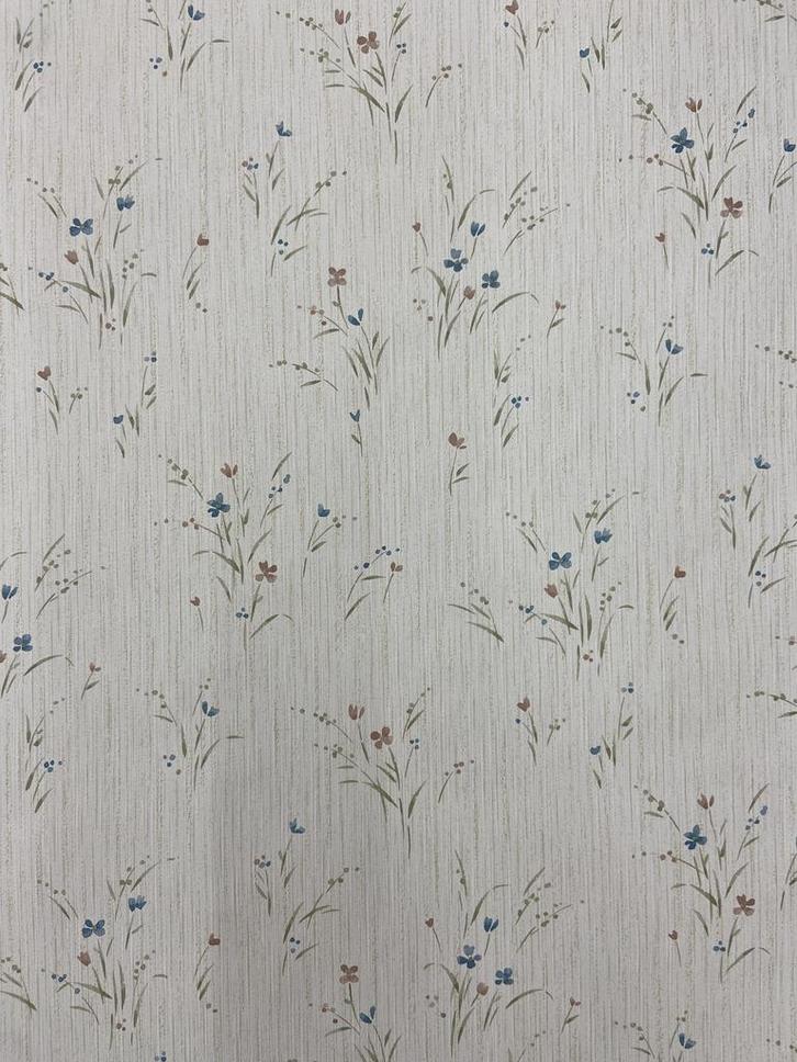 Vintage behang | Retro | Bloemetjes | 7 rollen, Huis en Inrichting, Stoffering | Behang, Ophalen of Verzenden