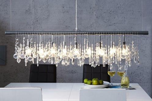 Extravagante hanglamp DIAMONDS XL 120cm kristallen lamp met, Huis en Inrichting, Lampen | Hanglampen, Ophalen of Verzenden