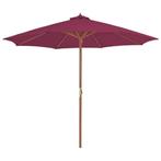 Buitenparasol 300cm bordeaux | retourdeal 37% korting, Tuin en Terras, Parasols, Nieuw, Ophalen of Verzenden, Waterdicht, Stokparasol