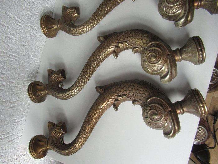 Decoratief ornament - Frankrijk - Vier Messing tafelpoten in, Antiek en Kunst, Curiosa en Brocante