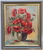 T. Elzer (XX) - Mohnblumen in Vase, Antiek en Kunst, Kunst | Schilderijen | Klassiek