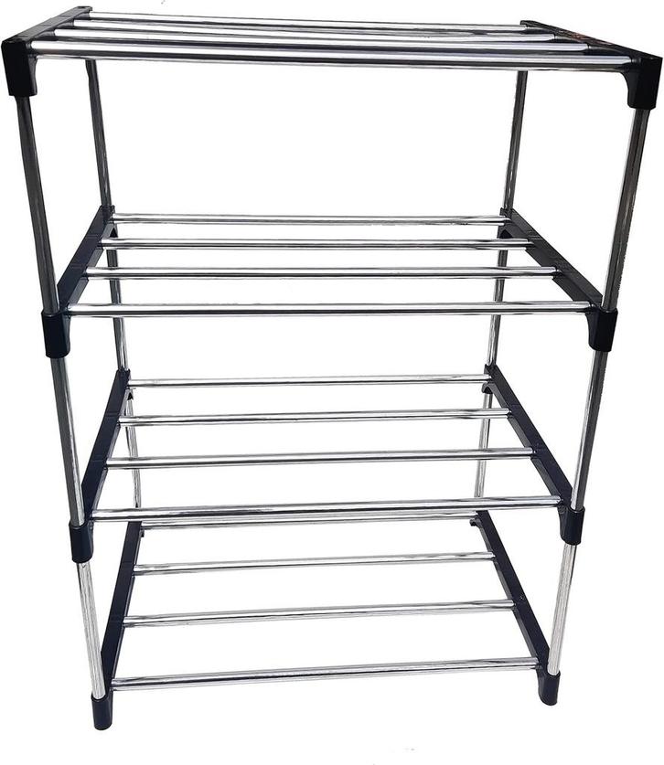 Schoenenrek 4-Laags Zwart/Zilver – Modulair -, Kleding | Heren, Schoenen, Nieuw, Verzenden