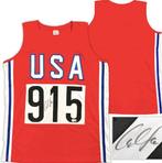 U.S.A - Atletiek - Carl Lewis - Rood Custom Jersey, Nieuw