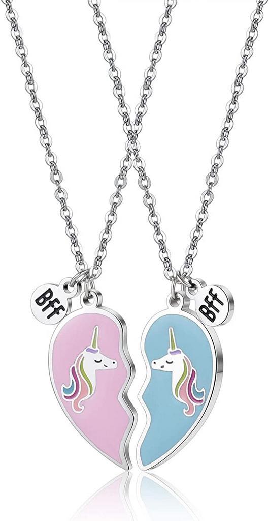 BFF Hart ketting  | Unicorn, Sieraden, Tassen en Uiterlijk, Overige Accessoires, Nieuw, Verzenden