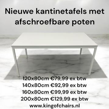 Kantinetafel | Meerdere maten | Afneembare poten | NIEUW beschikbaar voor biedingen