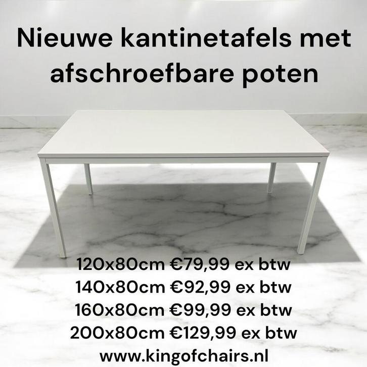 Kantinetafel | Meerdere maten | Afneembare poten | NIEUW, Zakelijke goederen, Kantoor en Winkelinrichting | Kantoormeubilair en Inrichting