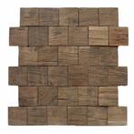 Mozaïek Hout Square Old Teak (P 03) 30X30 Cm (Prijs Per 1M²), Doe-het-zelf en Verbouw, Ophalen of Verzenden, Nieuw