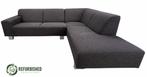 Refurbished 4-zits hoekbank zwart 6 mnd garantie!, 250 tot 300 cm, Gebruikt, Hoekbank, Vierpersoons of meer