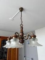 Kroonluchter - Messing, Hout, Glas