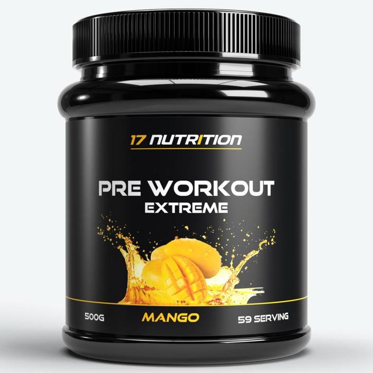 17nutrition Pre Workout Extreme | 500G |, Sport en Fitness, Gezondheidsproducten en Wellness, Poeder of Drank, Nieuw, Verzenden