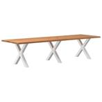 vidaXL Eettafel rechthoekig 320x100x74 cm massief eikenhout, Huis en Inrichting, Tafels | Eettafels, Verzenden, Nieuw