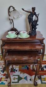 Set bijzettafels (3) - Queen Anne-stijl - Knoesthout,