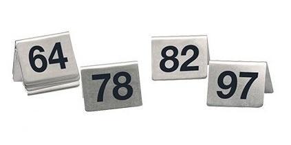 Tafelnummer set RVS - 61 tot 100, Zakelijke goederen, Horeca | Keukenapparatuur, Nieuw in verpakking, Verzenden