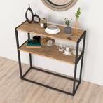 [en.casa] Console tafel Hemsedal sidetable 90x90x33,5 cm eik, Verzenden, Nieuw