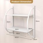 Wandrek - Handdoekhouder - Droogrek - Badkamer - Wit - COSTW, Verzenden, Zo goed als nieuw