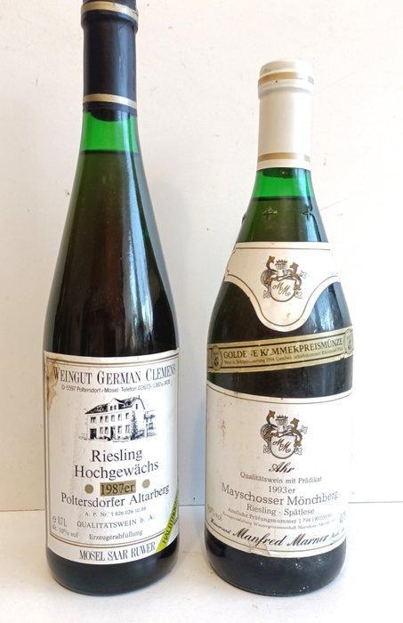 1987 German Clemens Poltersdorfer Altarberg & 1993 Manfred, Verzamelen, Wijnen