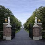 Beeld, Iron Greyhounds on Base - 66 cm - IJzer