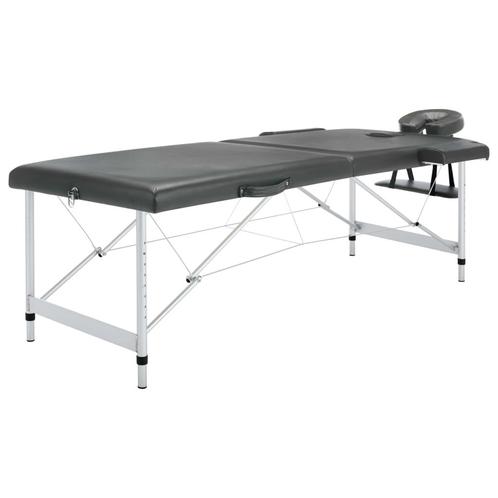 vidaXL Massagetafel met 2 zones 186x68 cm aluminium frame, Sport en Fitness, Massageproducten, Nieuw, Verzenden