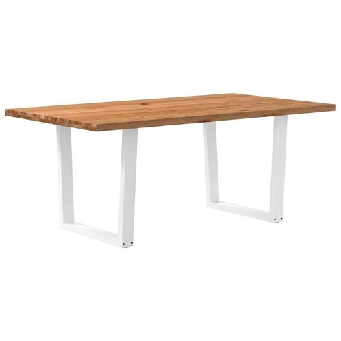 vidaXL Eettafel met natuurlijke rand 180x100x74 cm massief, Huis en Inrichting, Tafels | Eettafels, Nieuw, Verzenden