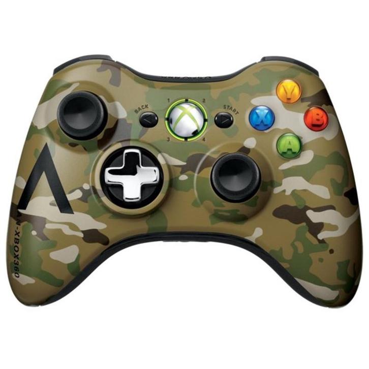 Microsoft Xbox 360 Controller Wireless Camouflage, Spelcomputers en Games, Spelcomputers | Xbox 360, Zo goed als nieuw, Ophalen of Verzenden