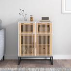 vidaXL Dressoir 60x30x75 cm bewerkt hout wit, Huis en Inrichting, Kasten | Overige, Verzenden, Nieuw