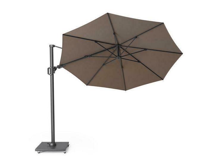platinum zweefparasol Challenger T² premium ø3,5 havanna, Tuin en Terras, Parasols, Zweefparasol, Nieuw, 3 tot 4 meter, Kantelbaar
