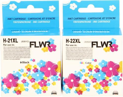 FLWR HP 21XL en 22XL Multipack zwart en kleur, Computers en Software, Printerbenodigdheden, Verzenden