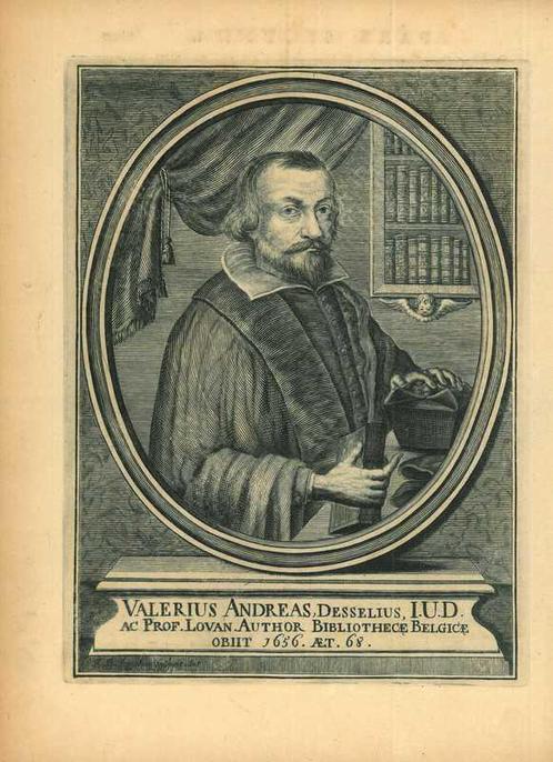 Portrait of Valerius Andreas, Antiek en Kunst, Kunst | Etsen en Gravures