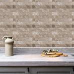 Zelfklevende Mozaïek Tegel - Afimera Natuursteen Taupe Metro, Huis en Inrichting, Woonaccessoires | Wanddecoraties, Ophalen of Verzenden