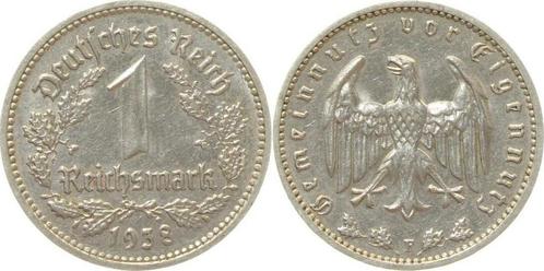 Duitsland 1 Reichsmark 1938 F ss/vz J 354 nickel, Postzegels en Munten, Munten | Europa | Niet-Euromunten, Verzenden